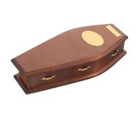 BESTonZON Muebles Diminutos Comercio Edificio Muñeca Mini Pequeña Casa Juguetes Pequeño Ataúd Adorno De Ataúd Pequeño Modelo De Ataúd De Madera Light Brown