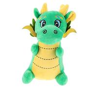 BESTonZON Muñeco de Dragón de Peluche Verde 20 Cm con Ventosa y Cordón, Decoración Infantil para Escritorio y Sofá, Juguete de Peluche Chino para Niños en Año del Dragón, Accesorio Festivo