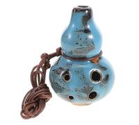 BESTonZON Ocarina Alto De Cerámica Azul Esmaltada, 6 Agujeros, Tamaño Mediano En Do, Instrumento Musical Para Principiantes y Estudiantes, Adecuado Para Educación Musical, Yoga y Meditación