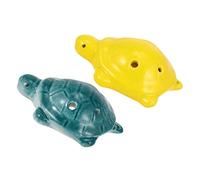 BESTonZON Ocarina de Cerámica Portátil para Niños, 6 Agujeros Tono Ac, Instrumento Musical Étnico Tortuga, 2 Piezas, Adecuado para Principiantes y Práctica de Viento