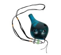 BESTonZON Ocarina De Huecos Azul Instrumento Musical Portátil Para Principiantes y Profesionales Incluye Cuerda y Bolsa Para Estudiantes y Amantes