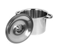 BESTonZON Olla de Acero Inoxidable de 5.5l con Tapa Resistente y Diseño Conveniente para Cocina y Hogar, Utensilio Duradero para Cocinar Sopa y Arroz