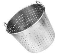 BESTonZON Olla Multifunción de Acero Inoxidable Antiadherente, 28x28x23cm, Plata, Sin Tapa, Para Cocina Multiusos, Ideal para Hervir Mariscos y Pasta