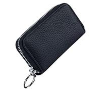 BESTonZON Organizador de Llaves de Piel Negra Funda Multifuncional para Llaves de Coche y Casa Llavero Compacto y Resistente para Uso Diario