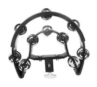 BESTonZON Pandereta De Mano Doble Negra Tambor De Percusión Resistente y Sonido Claro Para Niño Niña y Principiantes Juguete Musical Para Fiestas y Desarrollo Musical