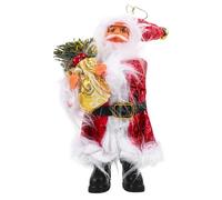BESTonZON Papá Noel Eléctrico Musical de Juguete para Figura Decorativa Navideña de Plástico y Tela sin Pilas Adecuado para Hogar y Escaparates Navidad