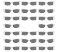 BESTonZON Paquete de 20 Gafas de Sol Unisex Blancas y Grises Diseño Moderno y Liviano Protección UV para Adultos y Adolescentes Ideales para Fiestas Viajes y Uso Diario