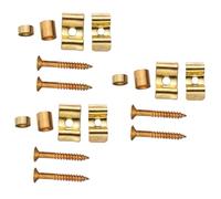 BESTonZON Paquete De 9 Juegos Hebilla De Guitarra Soporte Para Accesorios Juego De Rodillos Camioneta Dorado Equipo Guitarras Juego De Guitarra Electrica Guitarra Eléctrica Oro y Plata Metal