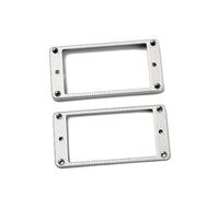 BESTonZON Par Placa De Cubierta Humbucker Cubiertas Humbucker Anillos De Montaje De Pastillas De Guitarra Marco De Pastillas De Guitarra Accesorio De Guitarra Ukelele Anillos De Plata Silver
