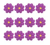 BESTonZON Parches Termoadhesivos de Margaritas Bordadas Pequeñas 50 Unidades Adhesivo H18 para Ropa Sombreros y Jeans Parches Bordados de Flores para Decoración y Reparación