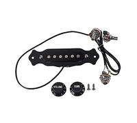 BESTonZON Pastilla De Boca Para Guitarra Acústica y Eléctrica Orificio De Sonido Con Incrustación Roja Negra Para Tocar Concierto o Ensayo