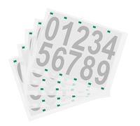 BESTonZON Pegatinas Adhesivas Números Grandes Blancas Autoadhesivas para Contenedores y Buzones 5 Hojas 4 Pulgadas Números Reflectantes Combinables para Dirección y Organización Exterior