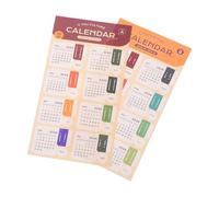 BESTonZON Pegatinas de Calendario 2026 para Agenda Mini Pestañas Mensuales Autoadhesivas Colores Vintage 2 Hojas Reutilizables para Planificación Anual y Organización Diaria