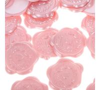 BESTonZON Pegatinas de Lacre para Sellar Sobres Diseño de Corazón 50 Unidades Adhesivas de Cera Duraderas y Prácticas Ideales para Invitaciones de Boda Tarjetas y Envoltorios