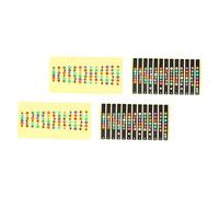 BESTonZON Pegatinas de Notas para Guitarra de Pvc 4 Piezas, Removibles y Resistentes al Sudor, Ideales para Principiantes Diapasón del Instrumento Musical Color Aleatorio