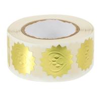 BESTonZON Pegatinas para Sellado y Sobres Redondas Adhesivas, 1 Rollo para Decoración de Regalos y Cierre de Bolsas de Dulces, Uso en Embalajes y Pastelería