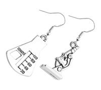 BESTonZON Pendientes Colgantes Creativos en Aleación de Microscopio Obsequio Adecuado Diseño Científico y Estilo Fashion para Mujer para Profesor de Ciencias