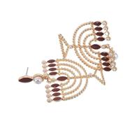 BESTonZON Pendientes Colgantes de Candelabro de Hanukkah para Mujer Incrustaciones de Gemas de Imitación de Aleación de Zinc Joyas de Celebración de Hanukkah para Fiestas Judías