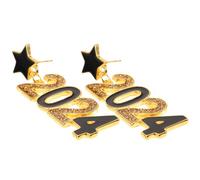 BESTonZON Pendientes Colgantes para Mujer 2024 Estilo Fiesta y Año Par de Pendientes Delicados Diseño Numérico Accesorios para Adolescentes y Festivales