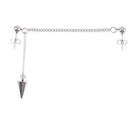 BESTonZON Pendientes de Doble Perforación Unisex Estilo Punk Borla Colgante Plateados Ligeros para Fiestas y Uso Diario