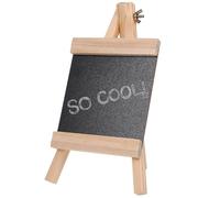 BESTonZON Pequeña pizarra de mesa de madera 12x23 cm soporte estable mini tableros de sobremesa reutilizables para restaurante tienda o uso doméstico fácil de limpiar con paño húmedo