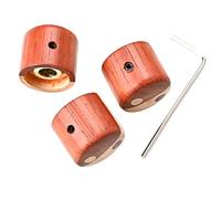 BESTonZON Perillas De Guitarra De Madera De Palisandro y Arce Anillo De Cobre Juego De 3 Unidades Perilla Profesional Para Control De Volumen y Tono Accesorios Compatibles Para Guitarra Eléctrica