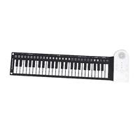 BESTonZON Piano Electrónico Portátil Plegable De 49 Teclas, Teclado Enrollable De Silicona Blanco, Instrumento Musical Fácil De Transportar Para Niños y Adultos, Piano Enrollable Compacto