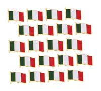 BESTonZON Pin para Ropa y Mochilas Bandera Italiana, Broche Decorativo de Metal Esmaltado, 20 Piezas, Diseño Italiano Elegante, Multiusos para Mujeres, Accesorio de Moda Resistente y Ligero