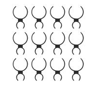 BESTonZON Pinzas para Botellas de Vino Individuales 10 Unidades de Plástico Negro Clips de Seguridad para Botellas de Champán Soporte para Velas Fiestas y Celebraciones