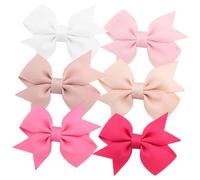 BESTonZON Pinzas Pelo Lazos de Cinta Trenzada Hechos a Mano para Niñas Bebés, Set de 12 Unidades, Color Variado, Tamaño Pequeño, Accesorios Cómodos para Fiestas y Uso Diario
