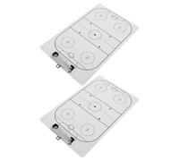 BESTonZON Pizarra de Entrenadores de Hockey 2 Piezas, Tablero de Borrado en Seco para Estrategias de Equipo, Ligero y Portátil para Entrenamiento y Prácticas Deportivas