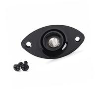 BESTonZON Placa Metálica Conector De Salida De Guitarra 6,35 Mm Ovalado, Tornillos Incluidos, Para Uso En Estudio y Actuaciones