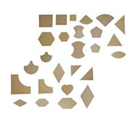 BESTonZON Plantillas Acrílicas para Patchwork Transparentes Antideslizantes Regla de Corte Precisa para Costura y Manualidades DIY Herramientas para Acolchado y Diseño de Quilts