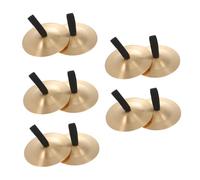BESTonZON Platillos de Cobre para Niños, 10 Piezas Doradas de 5.5cm, Instrumento Musical de Percusión para Cultivar la Audición y Alfabetización Musical