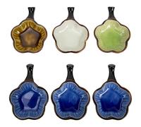 BESTonZON Plato de Cerámica para Pinceles de Tinta 6 Piezas Portalápices y Vaso para Lavar, Color Aleatorio, Adecuado para Caligrafía, Pintura Sumi y Manualidades Artísticas