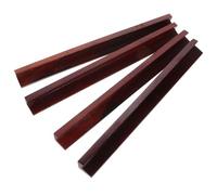 BESTonZON Porta Fichas de Dominó y Estante de Mahjong de Madera, 4 Piezas Regla Ranurada para Empujar Fichas, Apto para Jugadores Tradicionales y Partidas al Aire Libre