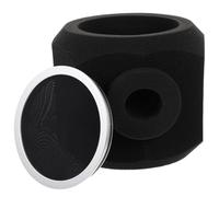 BESTonZON Protector de Micrófono Esponja Acústica Multifunción Negra Cubierta Absorbente de Ruido Ligera y Práctica Compatible con Varios Micrófonos Diseño Octogonal para Aislamiento Sonoro