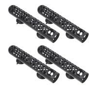 BESTonZON Protector del Calentador para Acuario de Plástico Negro, 4 Piezas Instalación Sencilla y Resistente, Funda para Calentadores de Peceras 2,8 Cm de Diámetro