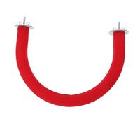 BESTonZON Puesto De Loros Forma De u Rojo, Palo De Molienda para Loro, Soporte De Escalada De Material Seguro para Mascotas, Adecuado para Entrenamiento y Ejercicio Casa y Oficina