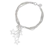 BESTonZON Pulsera Delicada de Cobre Diseño de Cinco Estrellas en Plata Que Añade Belleza y Representa Cariño y Amistad Eternos, Adecuado para Estudiantes y Parejas