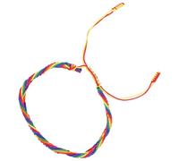 BESTonZON Pulsera Tejida Colorida Unisex Ajustable Arcoíris Lgbt Brazalete Trenzado para Orgullo y Amistad Accesorio para Fiestas Viajes y Uso Diario 1 Unidad