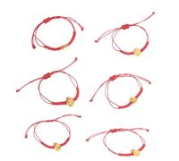 BESTonZON Pulseras Amistad Tejidas 6 Piezas Pulsera Ajustable de Serpiente para Año Chino Dijes Accesorio para Parejas y Estudiantes Adecuado para Celebraciones Diario Sociales
