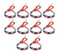 BESTonZON Pulseras Tejidas 10 Piezas Multicolor Pulseras Artesanales para Joyería de Hilo Resistente Adecuado para Uso Diario y Regalos