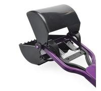 BESTonZON Recogedor de Arena para Gatos y Mascotas Mango Largo Pala Pequeña de Plástico Morado Herramienta de Limpieza Eficaz para Heces al Aire Libre Clip Práctico para Basura de