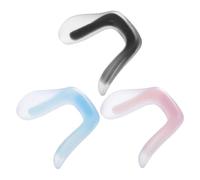 BESTonZON Reemplazo De Almohadilla Nasal Para Gafas 3 Unidades En Gel De Silicona, Puente Nasal En Forma De u Para Monturas Planas, Uso Infantil y Protección Contra Deslizamientos