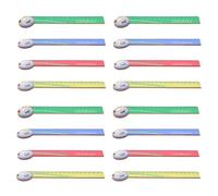 BESTonZON Regla de Madera 18 Cm Diseño de Fútbol, Set de 20 Piezas para Premio de Vacaciones y Útiles Escolares, Borde Recto Seguro, Adecuado para Recompensas y Aprendizaje en Aula