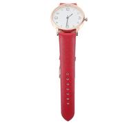 BESTonZON Reloj de Pulsera para Mujer con Esfera Digital Correa de Cuero Roja Diseño Ultradelgado Resistente E Hipoalergénico Reloj Casual Adecuado para Uso Diario y Ocasiones Obsequios