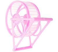 BESTonZON Rueda De Hámster Silenciosa para Ejercicios, Juego para Pequeños Roedores, Plástico Duradero, Tamaño Grande, Adecuada para Jaulas y Mascotas Pequeñas, Hámster, Erizo y Cobaya, Color Rosa