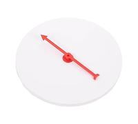 BESTonZON Rueda De Premios Giratoria para Juegos De Escritorio, Tamaño Pequeño De 19 Cm, Plástico Blanco, Portátil para Fiestas, Escuela y Eventos, Superficie Blanca para Escritura DIY, 1 Unidad