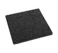 BESTonZON Sartén de Piedra de Lava Negra Fácil de Limpiar para Barbacoa Coreana, Parrilla Rectangular de 20x20x1,5cm, Adecuado para Asar Carne y Mariscos en Cocinas Interiores